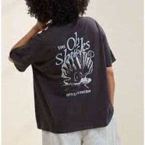 Aerie Oversized Dark Grey Tee Size Small